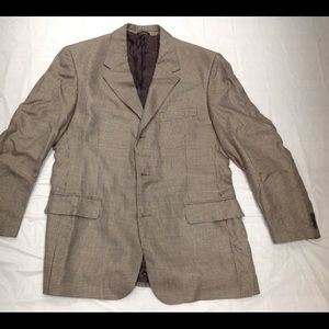 E THOMAS ITALIAN MADE SILK AND WOOL MENS BLAZER